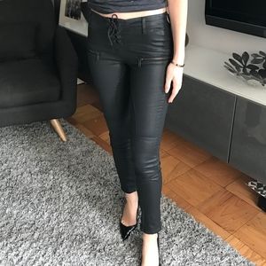 ZARA BLACK VEGAN LEATHER PANTS